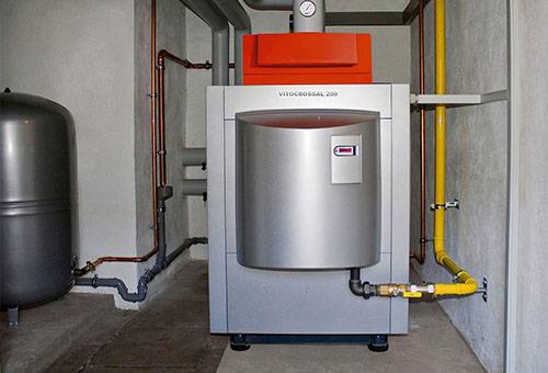A gas boiler