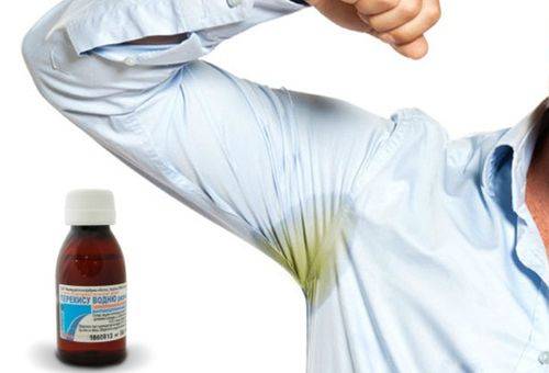 hydrogen peroxide from yellow spots