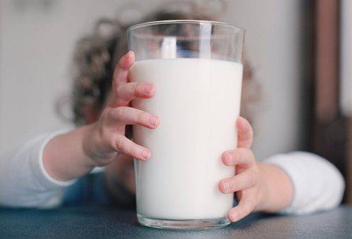 a glass of milk