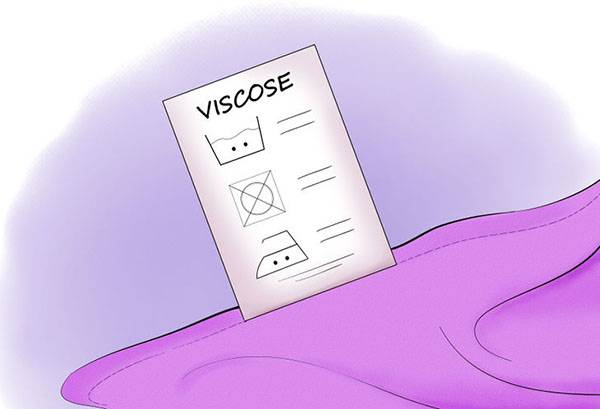 Label on viscose product