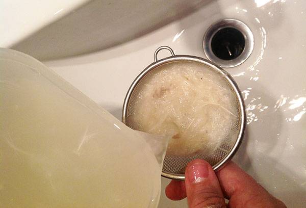 Washing down filler