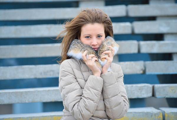 girl in a winter jacket