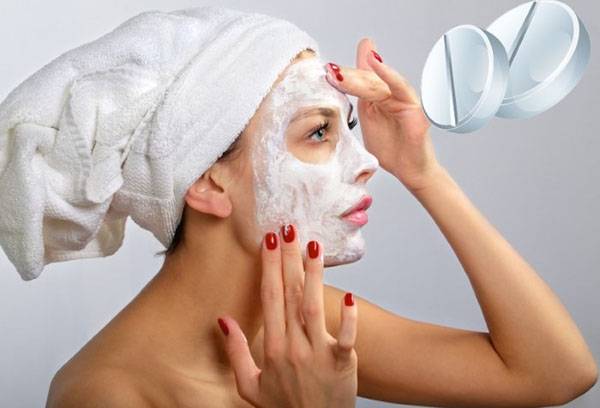 Face mask of aspirin