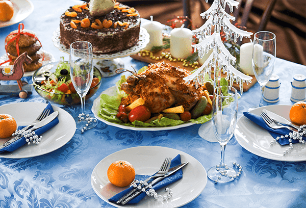 New Year's table setting