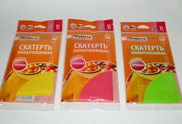 Tablecloths made of polyethylene