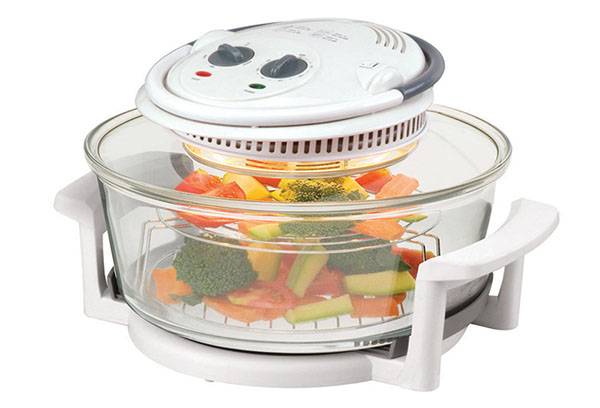 Air grill with vegetables