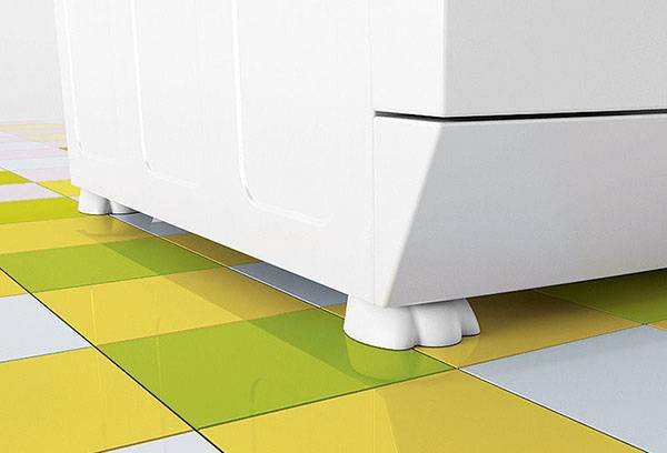 Anti-vibration legs for a washing machine