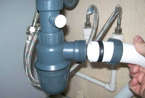 Siphon device under the sink