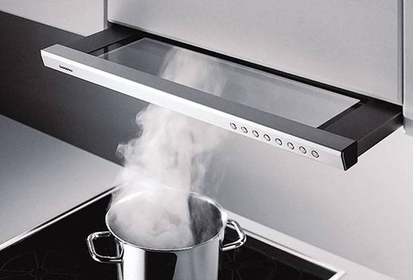 Extendable cooker hood