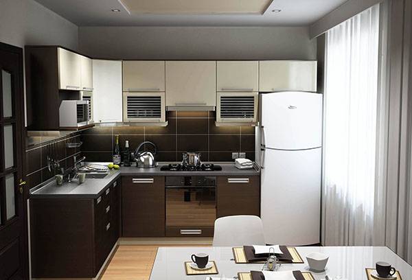 Kitchen design with integrated oven