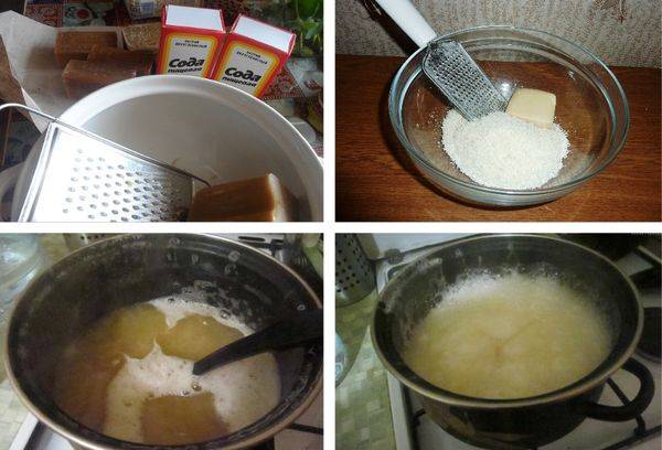 soap and soda solution