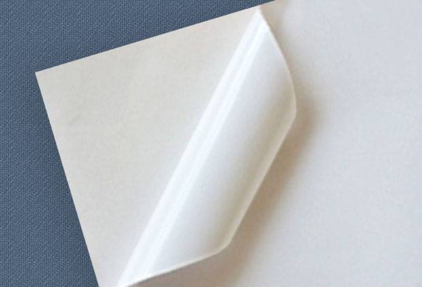 White self-adhesive paper