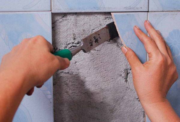 Tile fell off