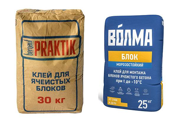 Adhesive mixtures for foam blocks
