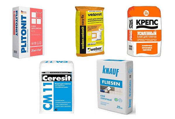 Varieties of glue for tiles