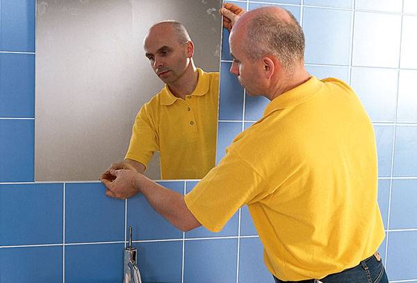 Bonding mirrors in the bathroom