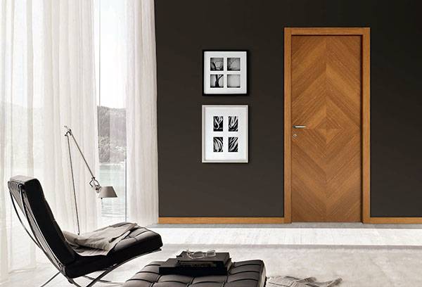 Self-adhesive door