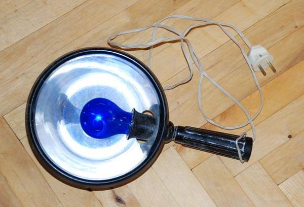 Old ultraviolet lamp