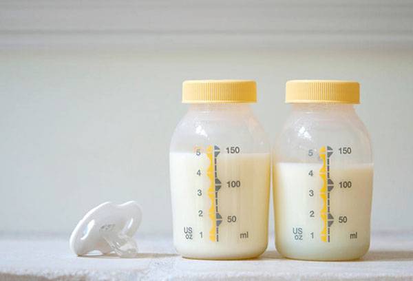 Strained breast milk
