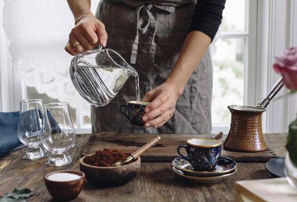 Making coffee