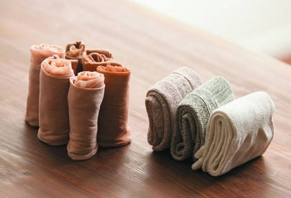 Folded socks