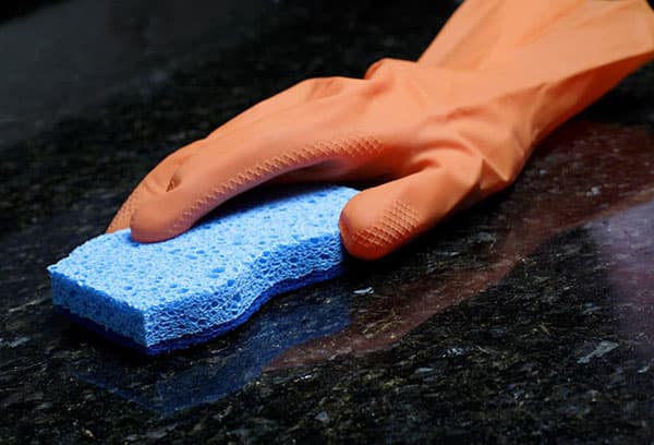Cleaning cast marble countertops