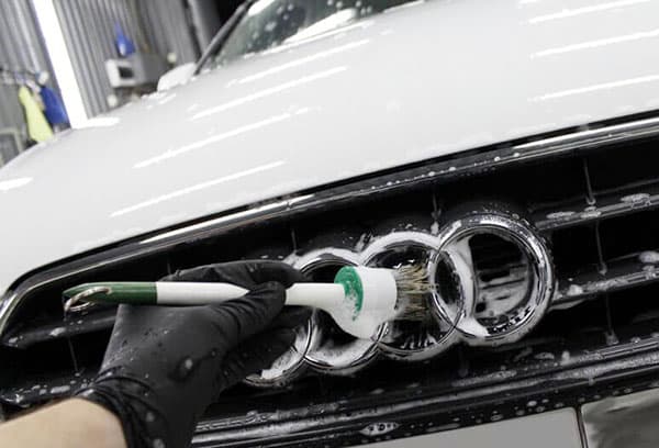 Cleaning the hood of insects