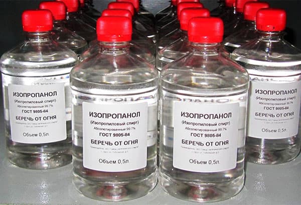Izopropilspirta iepakojums