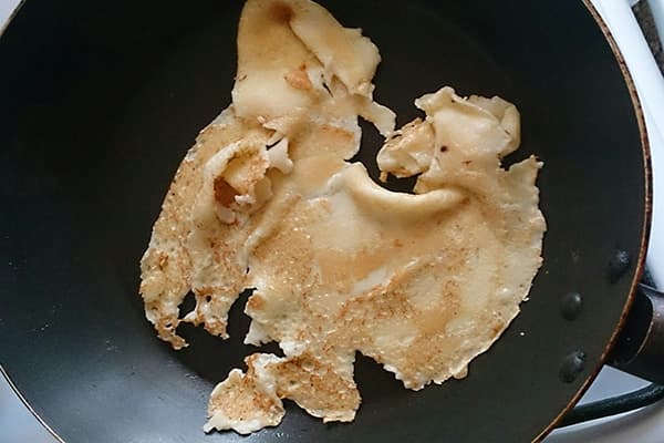Damn torn and stuck to the pan