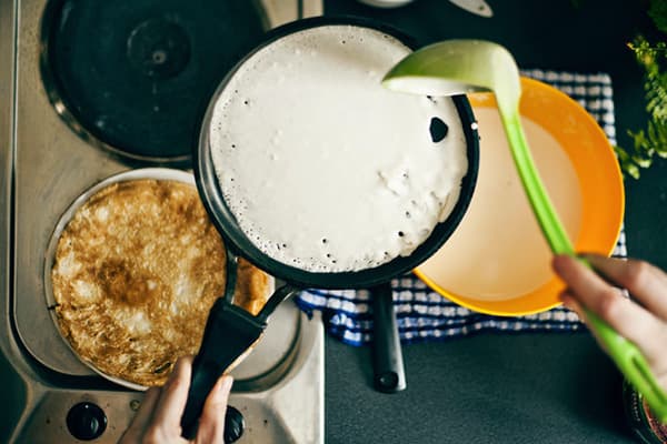 Making pancakes