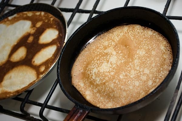 Two pancake pans
