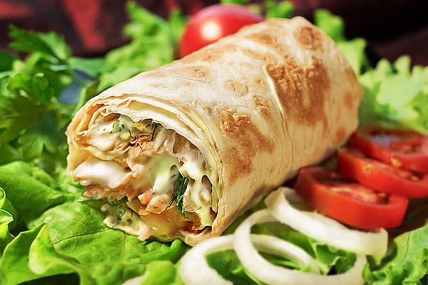 Shawarma with sour cream sauce