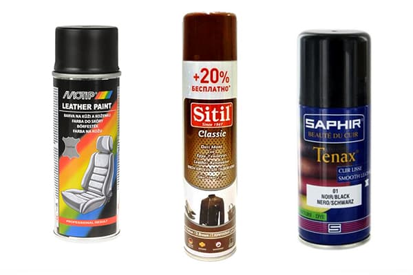 Sprays for painting leather things