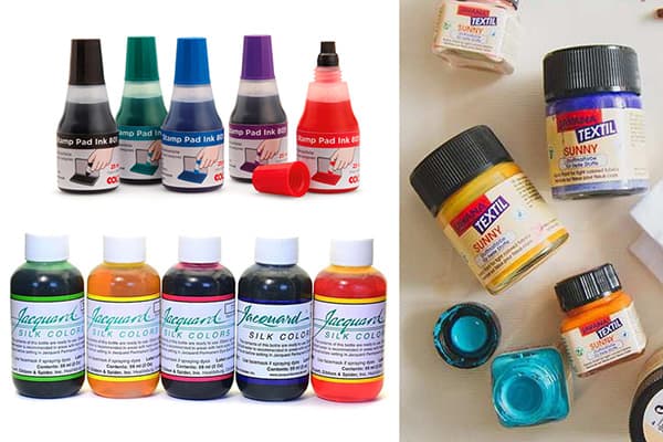 Three types of fabric dyes