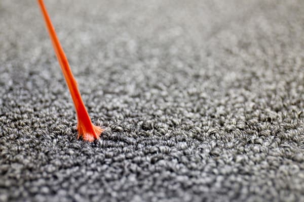 Slime stuck to the carpet