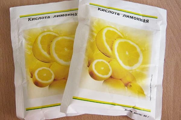 Divas paciņas citronskābes