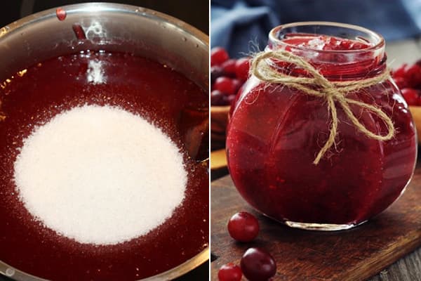 Making jam syrup
