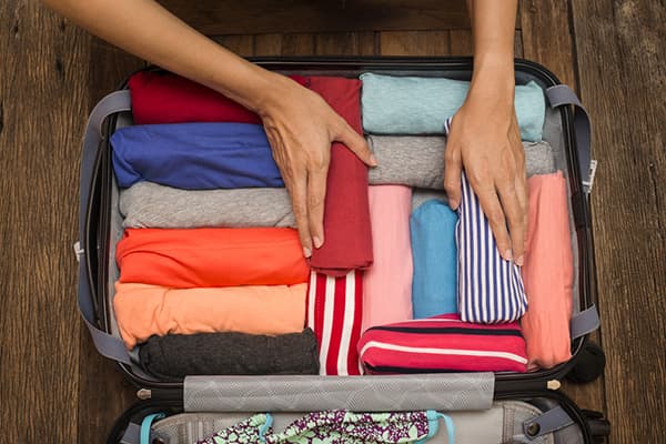 Putting things in a suitcase