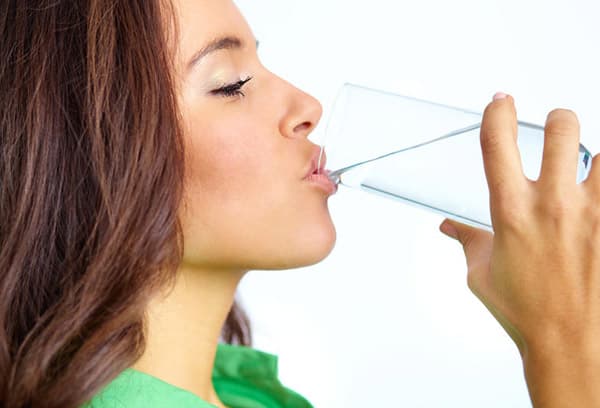Girl drinks water