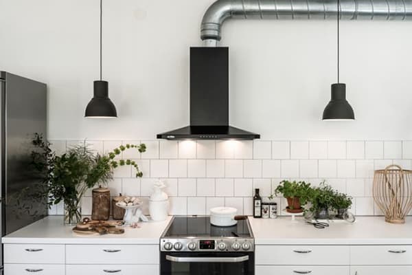 Cooker hood in a Scandinavian style