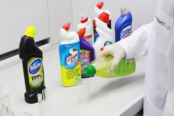 Testing Toilet Cleaners