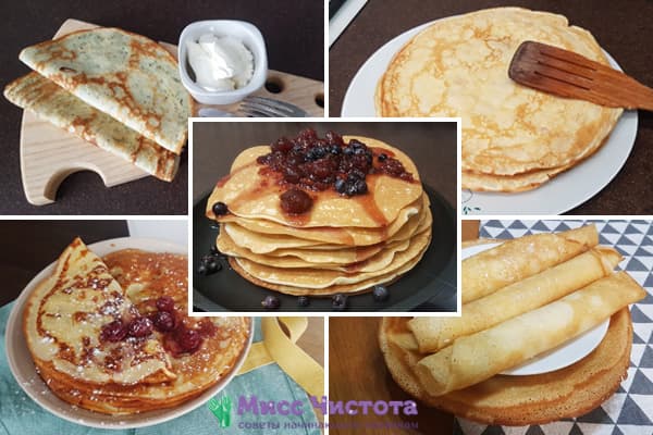 5 veidu pankūkas uz Shrovetide