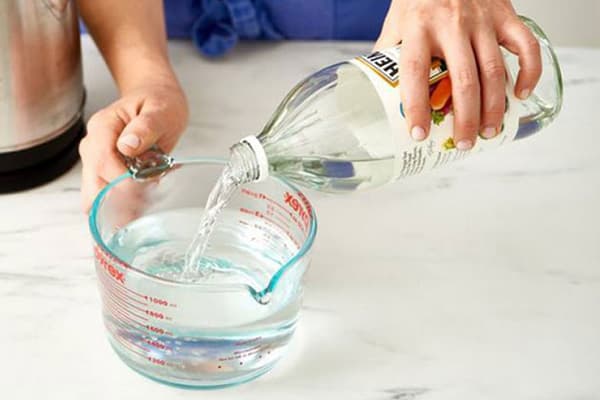 Vinegar with water