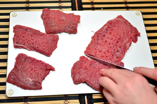 Broken meat