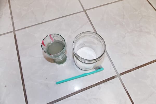 Tile washing soda solution