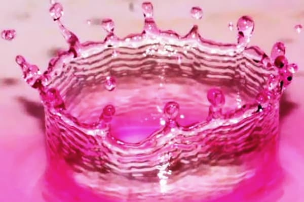 Water with potassium permanganate