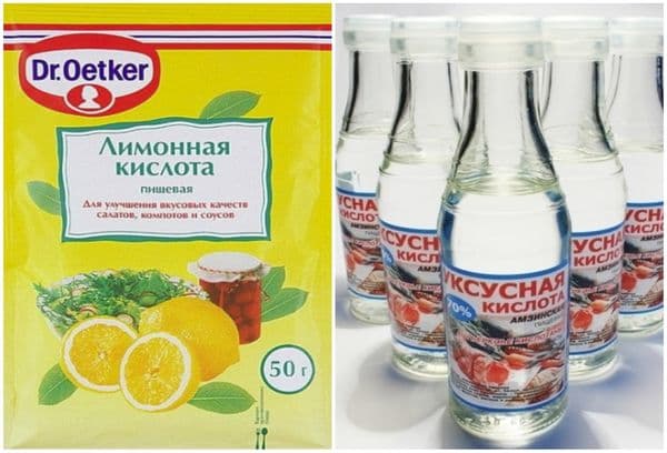Lemon Juice and Acetic Acid