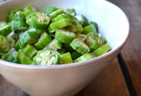 Chopped okra