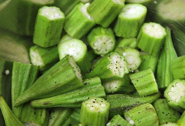 Cooking okra