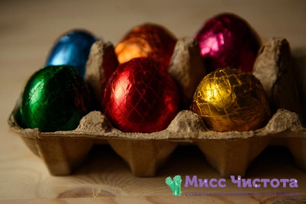 Foil wrapped eggs